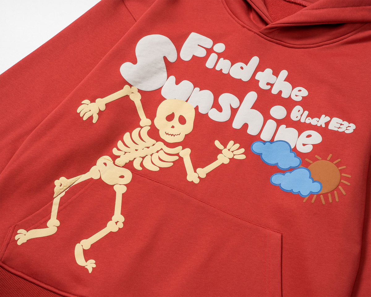 Unisex Orange Cotton Hoodie