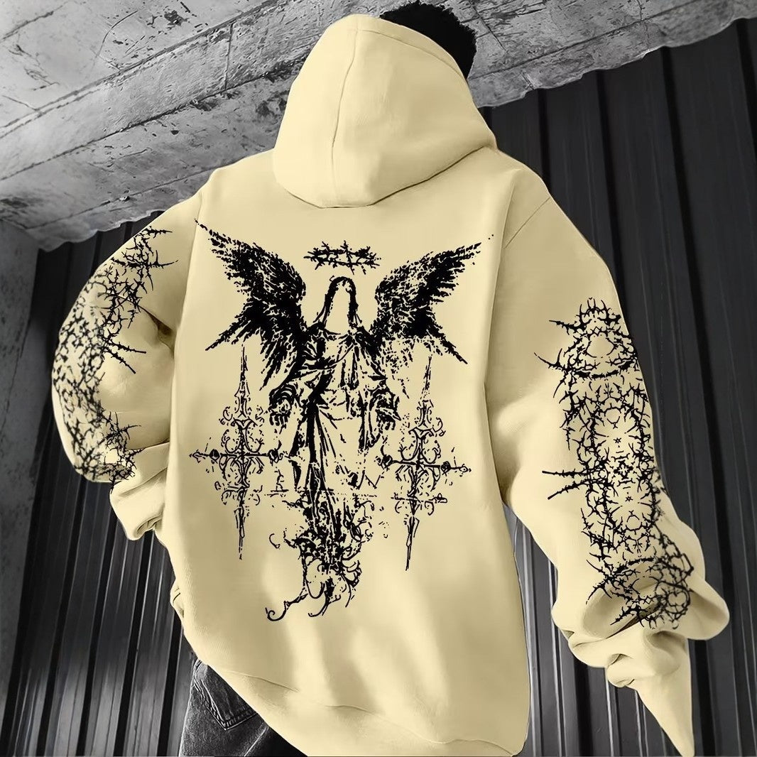 Men’s 3D Angel Wings Print Hoodie