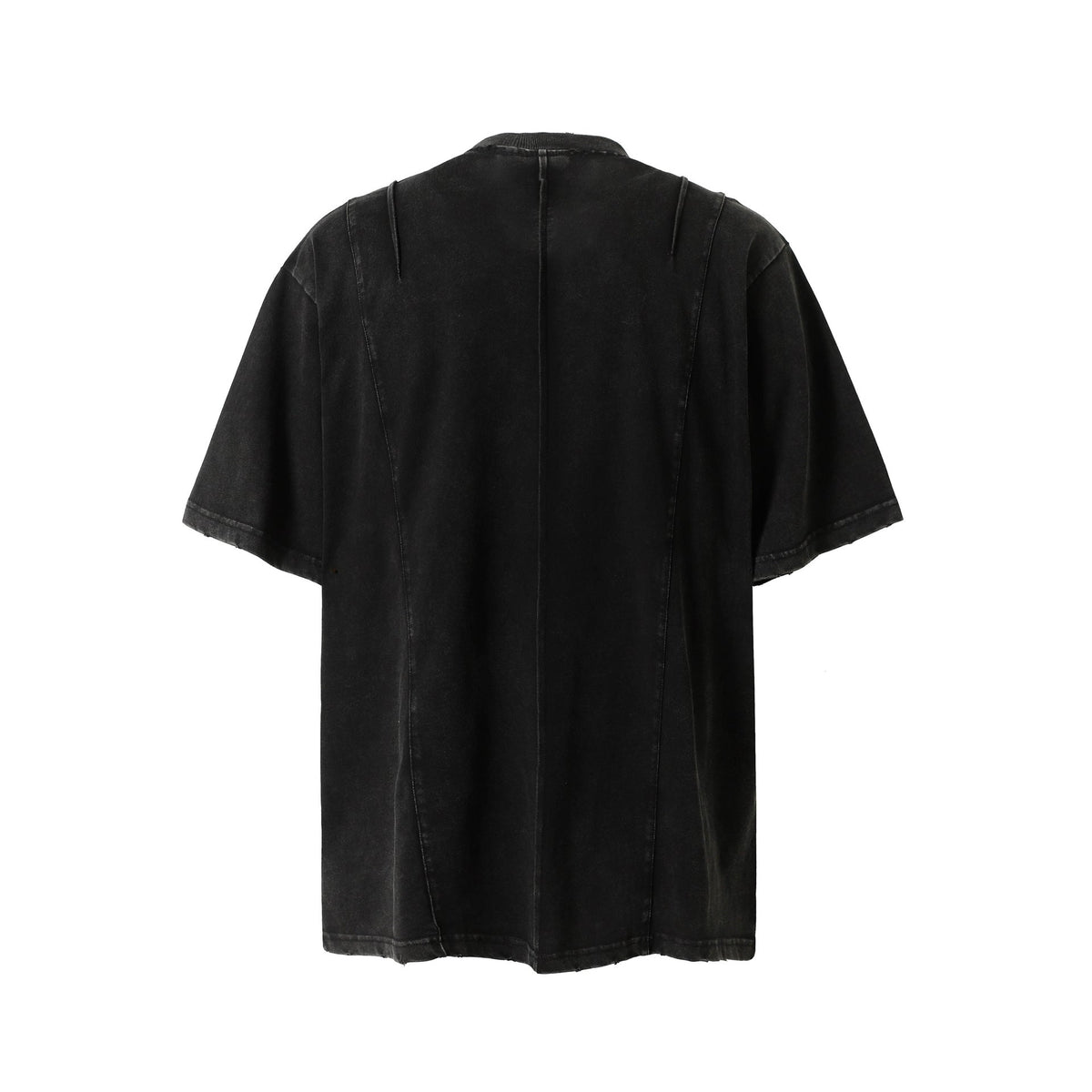 T-shirt w stylu retro z kieszenią i efektem sprania