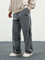 Men’s High-Waist Straight-Leg Pants