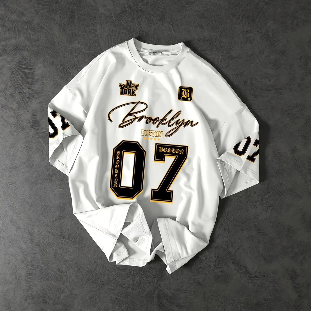 Unisex Brooklyn 10 Vintage Oversized Graphic T-Shirt