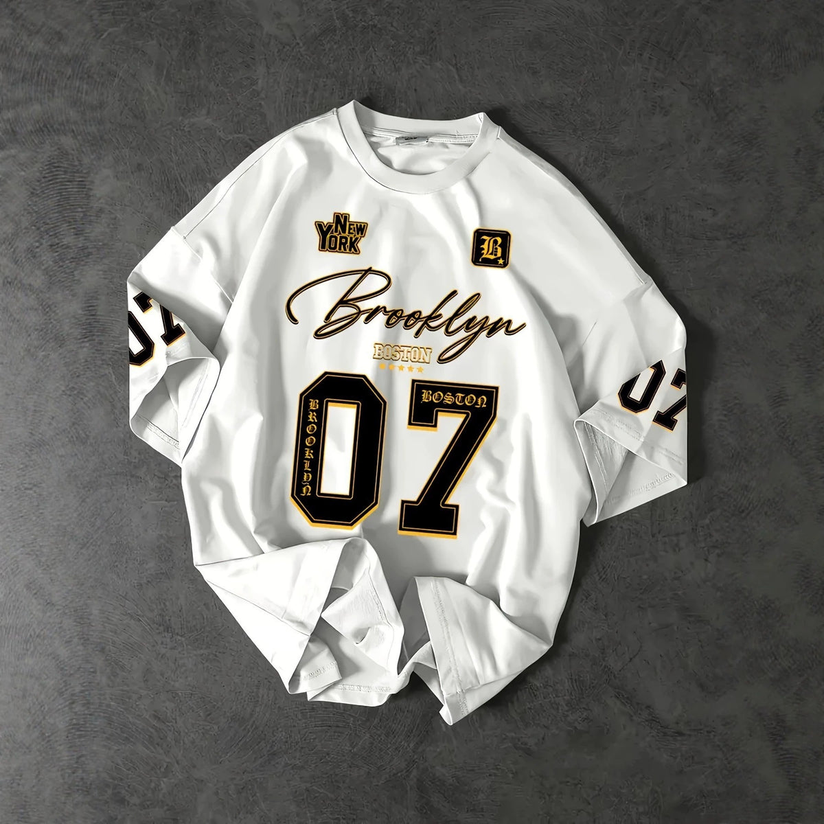 Unisex Brooklyn 10 Vintage Oversized Graphic T-Shirt