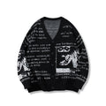 Men's Abstract Graphic Button Cardigan