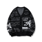 Men's Abstract Graphic Button Cardigan