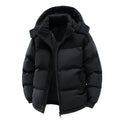 Men's Hooded Winter Puffer Jacket with Detachable Hood