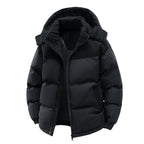 Men's Hooded Winter Puffer Jacket with Detachable Hood