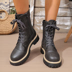 Women's Low Heel Mid Calf Boots
