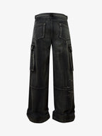 Embroidered Hip-Hop Street Style Jeans