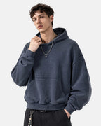 Washed Fleece Boxy Hoodie Relaxed Streetwear