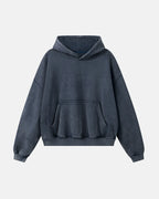 Washed Fleece Boxy Hoodie Relaxed Streetwear