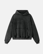Washed Fleece Boxy Hoodie Relaxed Streetwear