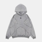 Washed Hoodie | Panelled Streetwear Pullover