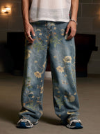 Vaqueros carpenter con estampado floral
