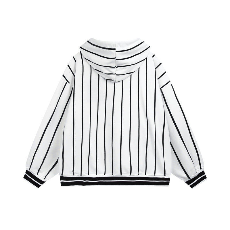 Hooded Striped Streetwear Jacket