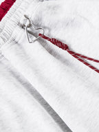 Cotton Blend Balloon-Leg Joggers with Contrast Waistband