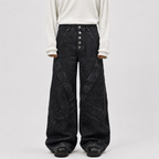 High Street Functional Structured Design Tie-Dye Baggy Jeans - Drenn