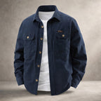 Men's Long-Sleeved Cotton Overshirt