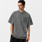 Exposed Seam Washed T Shirt - Drenn