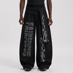 Dark Street Letter Flame Sweatpants - Drenn