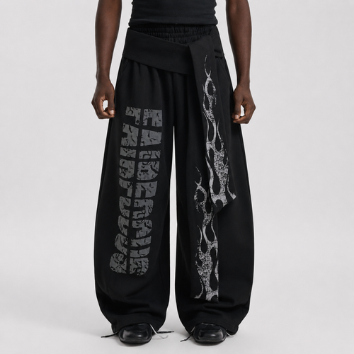 Dark Street Letter Flame Sweatpants - Drenn