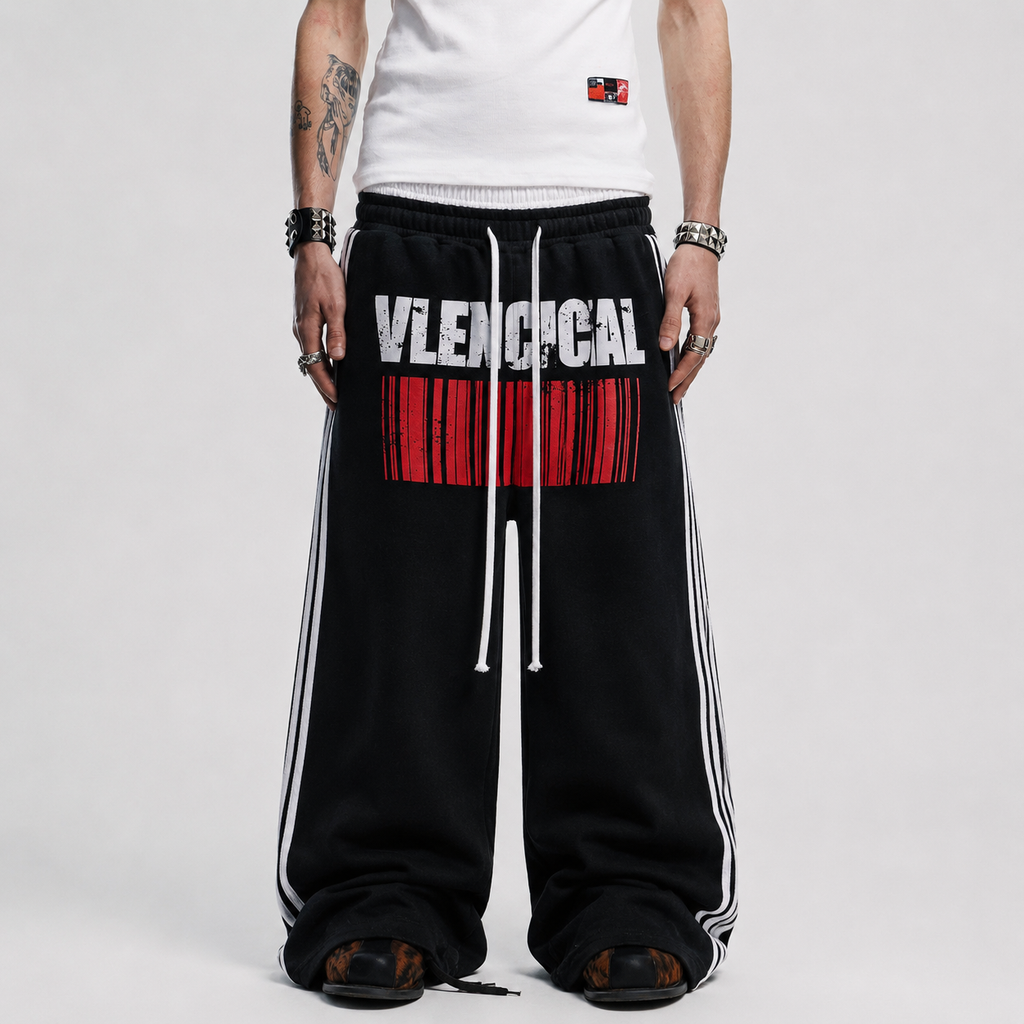 Double Waist Washed Side Stripe Sweatpants - Drenn
