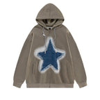 Unisex Star Graphic Gothic Hoodie