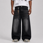 Vintage Embroidered Cross Washed Scimitar Jeans - Drenn