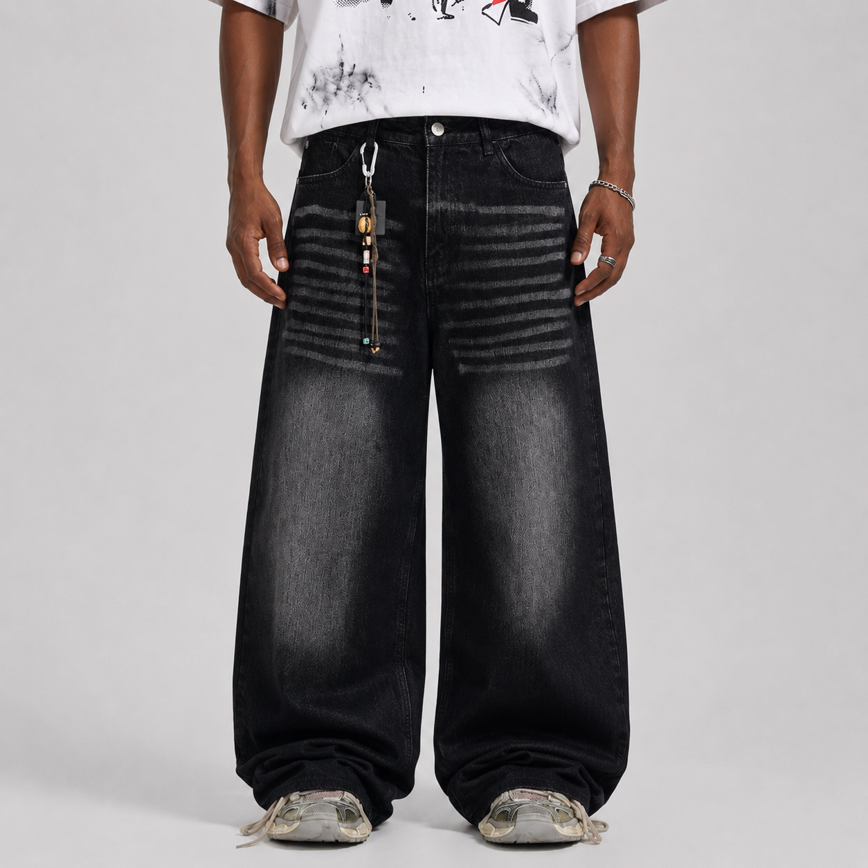 Vintage Embroidered Cross Washed Scimitar Jeans - Drenn