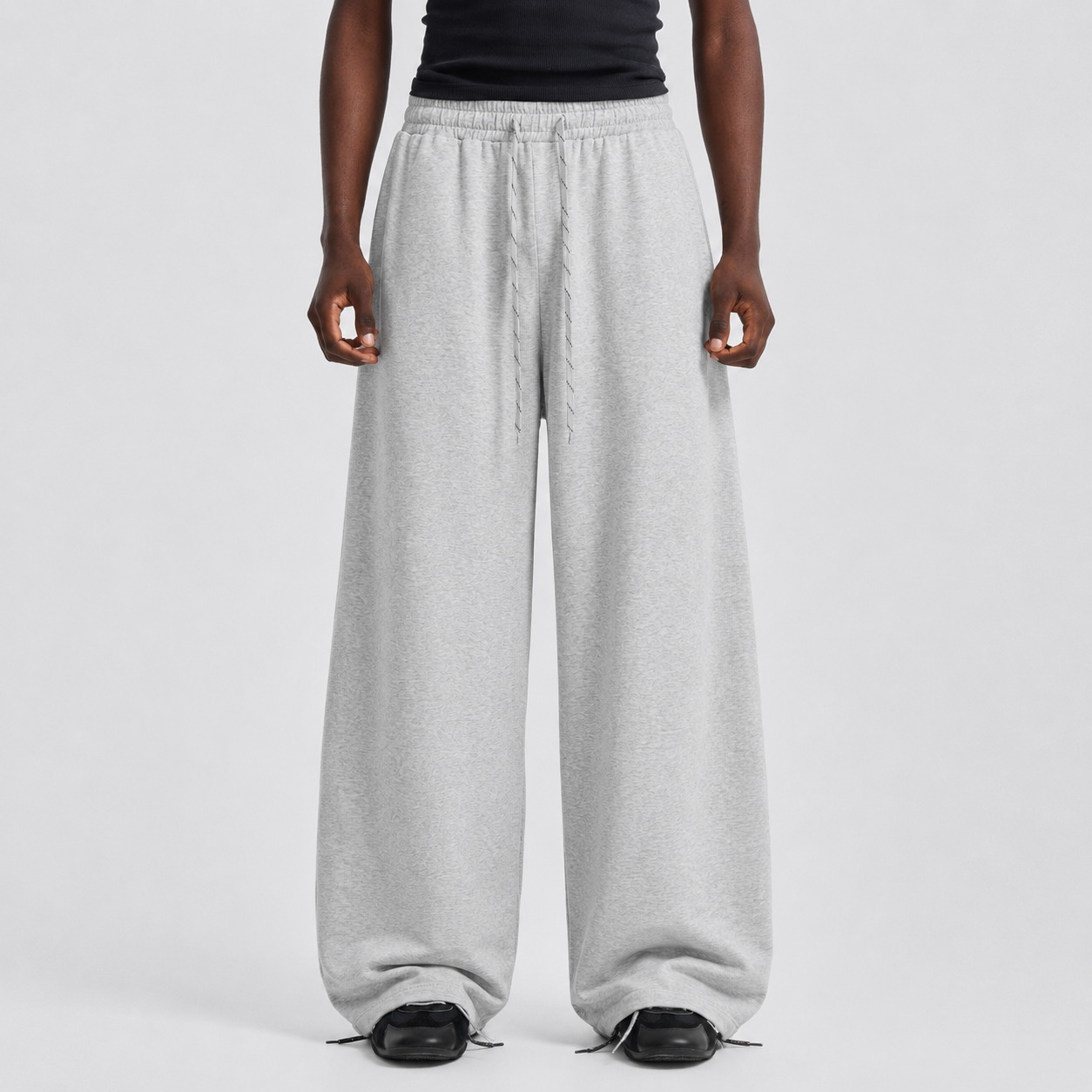 Drawstring Wide Leg Relaxed Sweatpants - Drenn