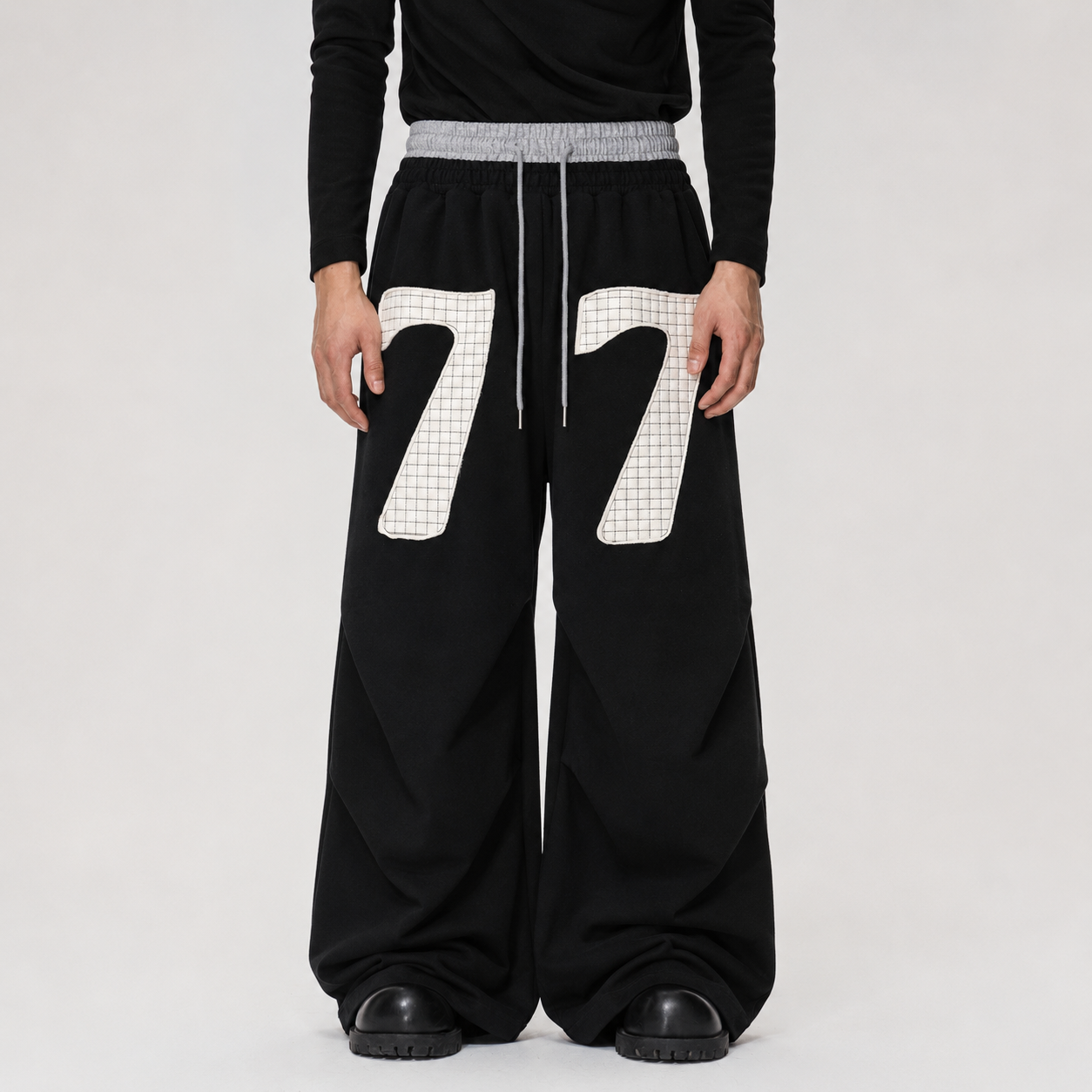 Double-Waisted Ruched Sweatpants - Drenn