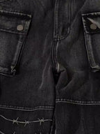Embroidered Hip-Hop Street Style Jeans