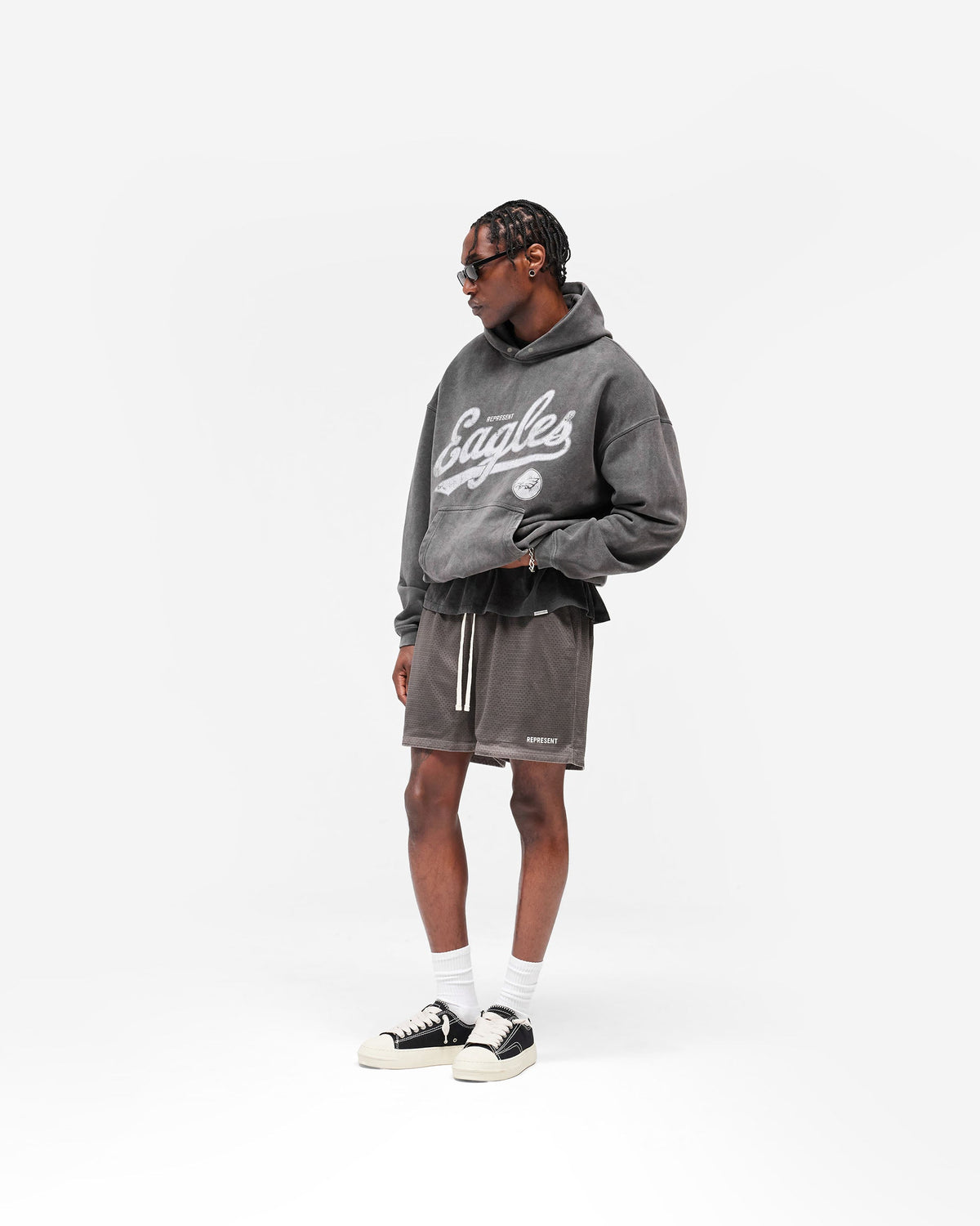 Drenn Vintage Grey Philadelphia Eagles Graphic Hoodie