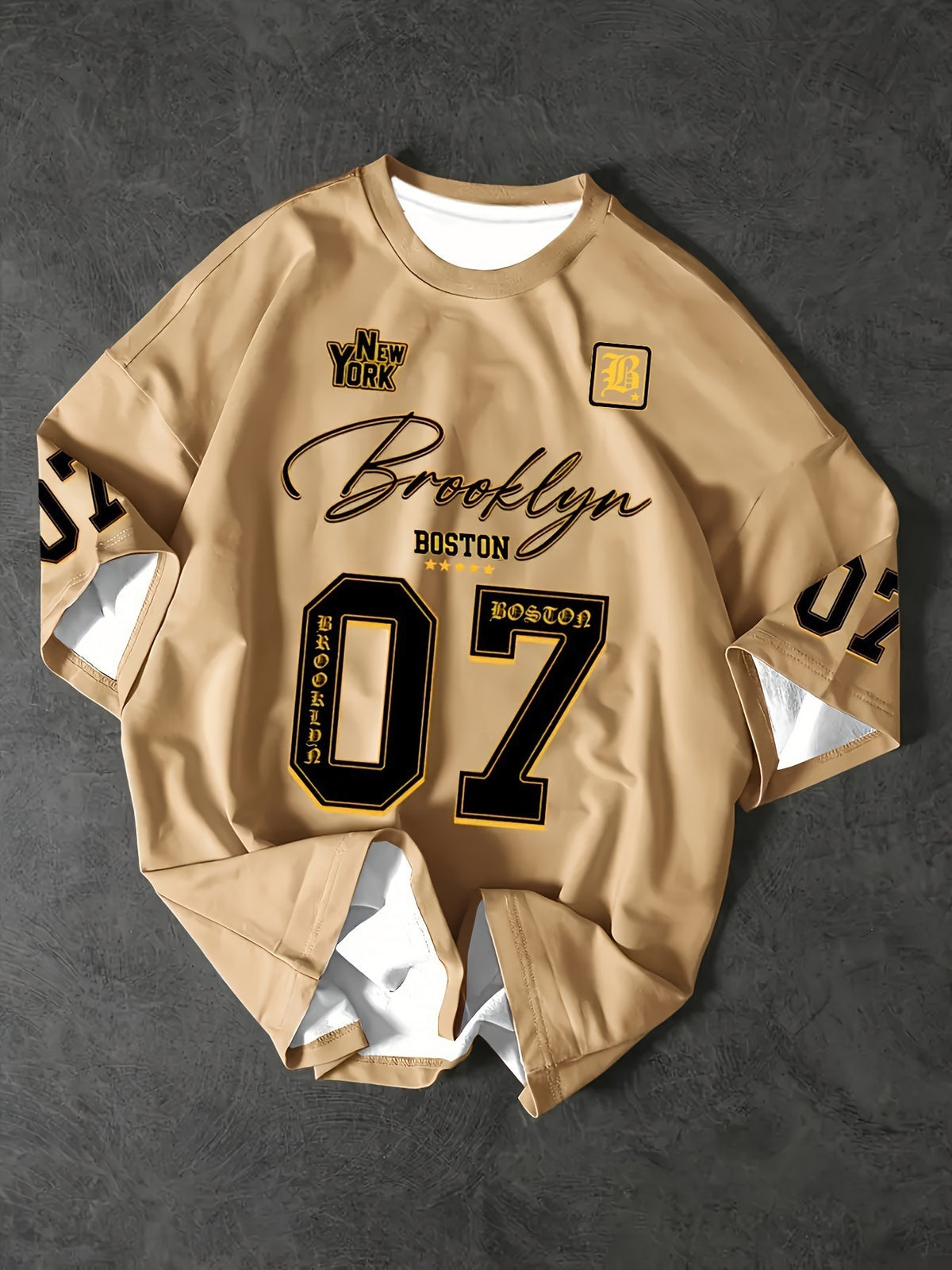 Unisex Brooklyn 10 Vintage Oversized Graphic T-Shirt