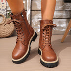Women's Low Heel Mid Calf Boots