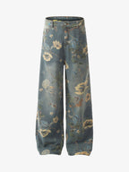 Vaqueros carpenter con estampado floral
