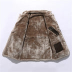 Men's Long Winter Jacket with Sherpa lining