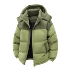 Men's Hooded Winter Puffer Jacket with Detachable Hood