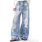 Men’s Vintage Ripped Straight-Leg Jeans