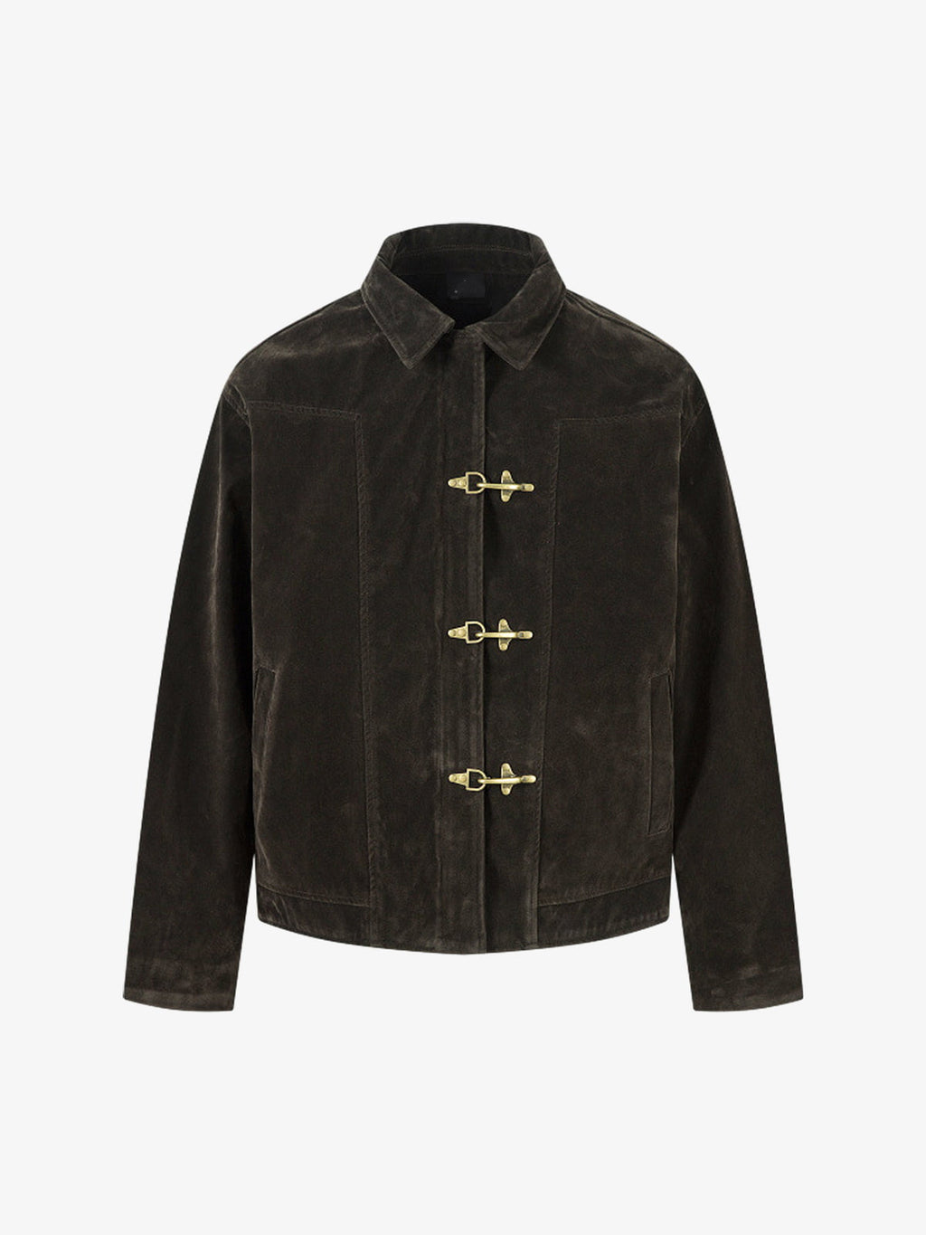 Kurtka bomberka w stylu retro z metalowymi guzikami przy klapach