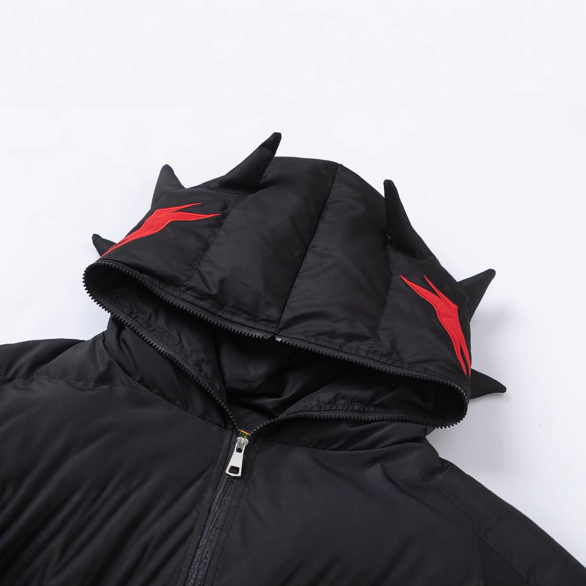 Black Cotton‑Padded High Street Workwear Jacket