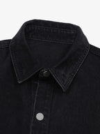 Distressed Denim Ripped Short-Sleeve Shirt