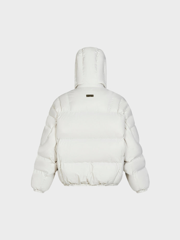 Quilted Puffer Jacket with Removable Hood