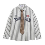 Men's Striped Printed Cotton Shirt