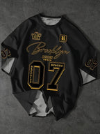 Unisex Brooklyn 10 Vintage Oversized Graphic T-Shirt