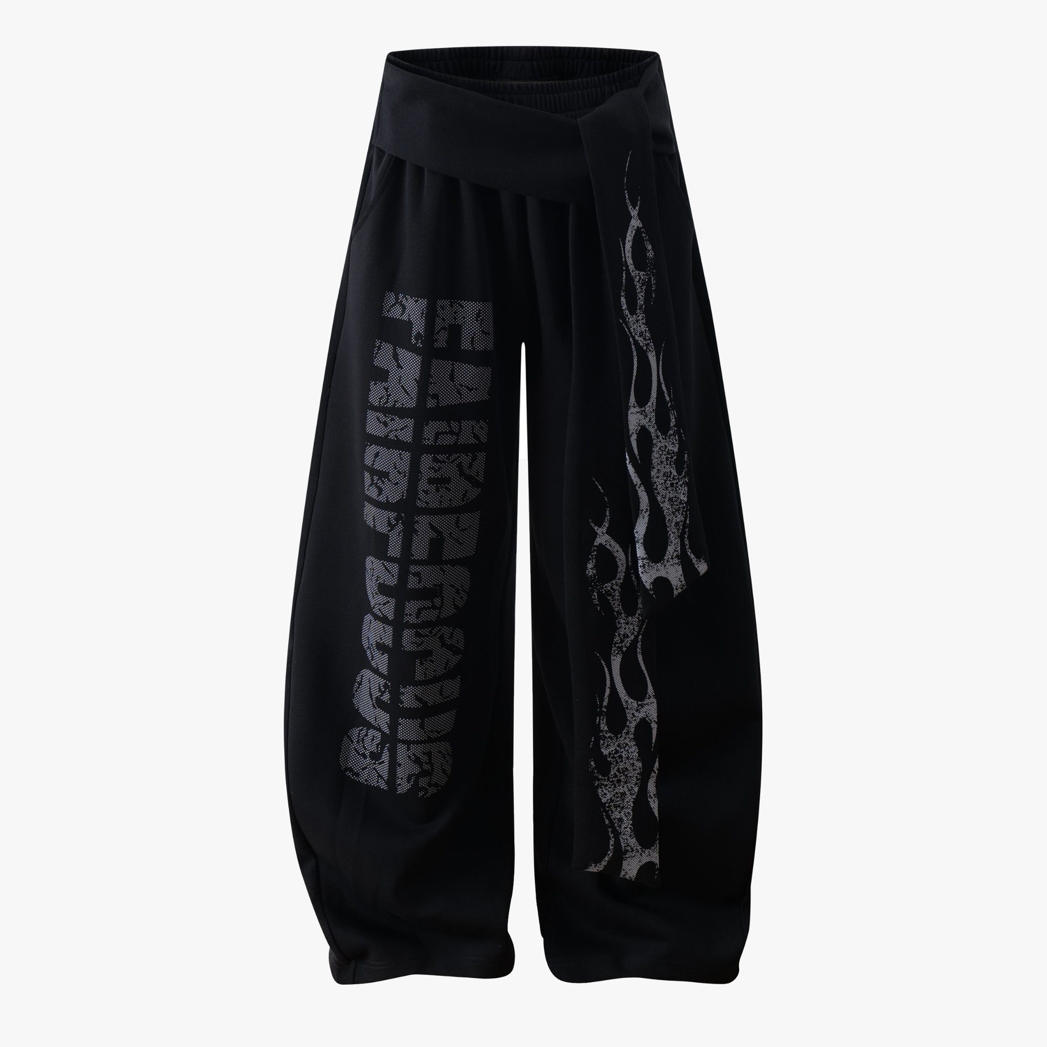 Dark Street Letter Flame Sweatpants - Drenn
