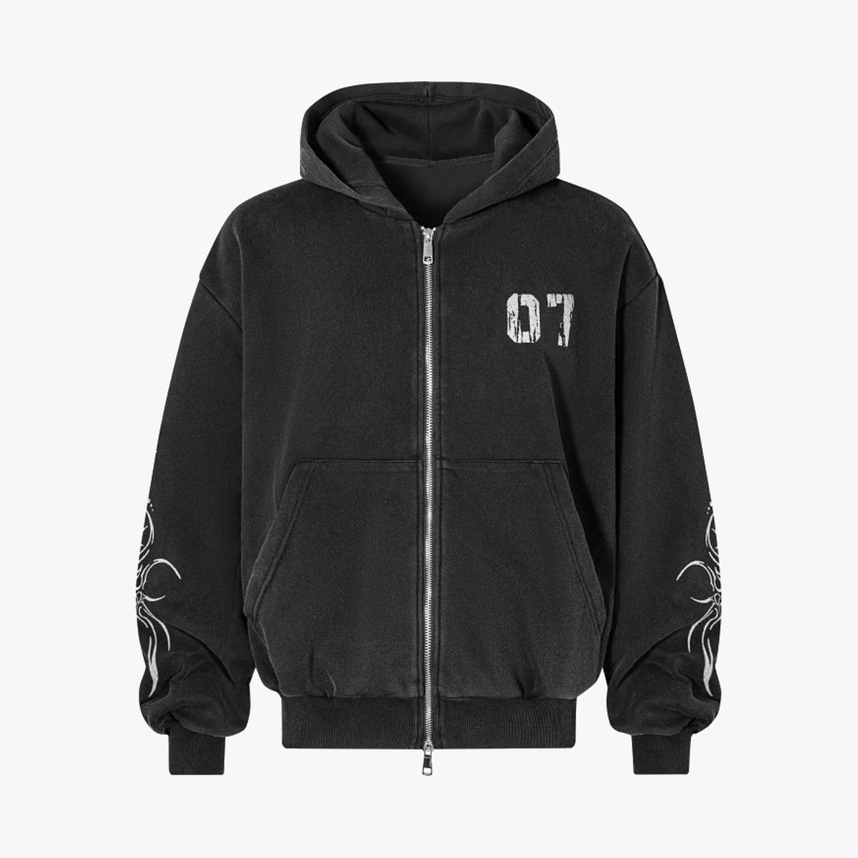 Gothic Tree Graphic Oversized Hoodie - Drenn