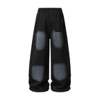 Spray Paint Star Print Distressed Sweatpants - Drenn