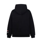 Detachable Hair Clip Decoration Zip Up Hoodie - Drenn
