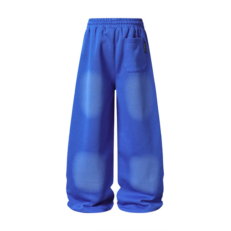Spray Paint Star Print Distressed Sweatpants - Drenn