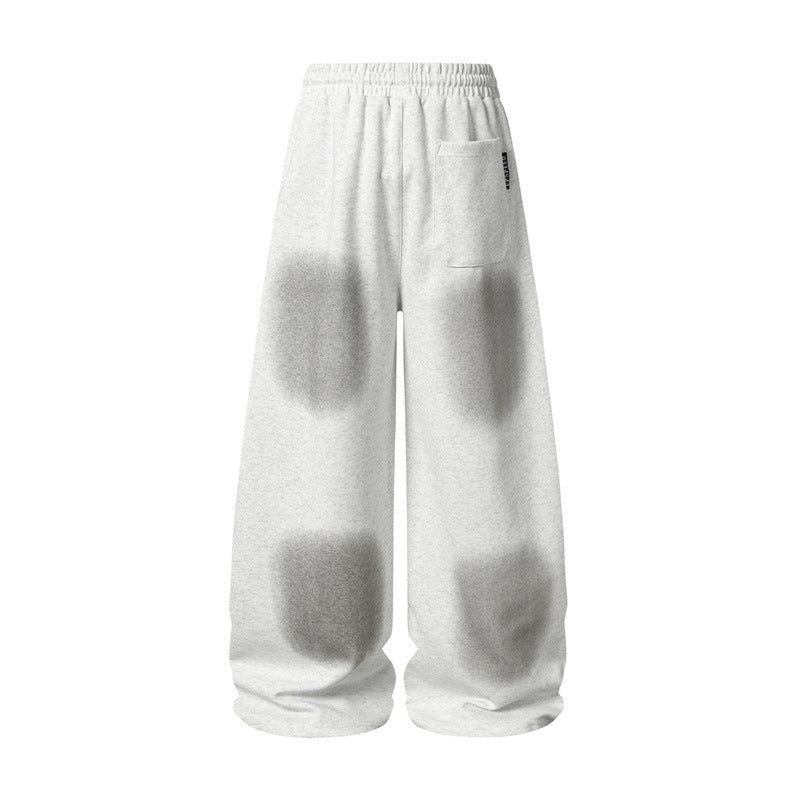 Spray Paint Star Print Distressed Sweatpants - Drenn